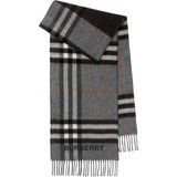 Burberry Gnt Contrast Gri Kaşmir Kadın Atkı - Standart