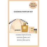 BURBERRY Goddess Parfum Kadın Parfüm + Goddess Kadın Sample Set + Büzgülü Bez Çanta Hediyeli Set
