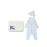 Burberry Hamilton Three-piece Pamuklu Unisex Bebek 3'lü Hediye Seti - Mavi