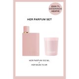 BURBERRY Her Parfum 100 ml Kadın Parfüm + Her Mum 70 gr Hediyeli Set