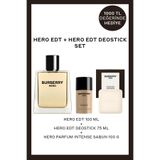 BURBERRY Hero EDT 100 ml Erkek Parfüm & Hero EDT Deostick 75 ml + Hero Erkek Sabun 100 gr Hediyeli Set