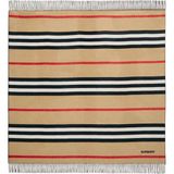 Burberry Icon Stripe Kaşmir Yün Karışım Lüks Battaniye - Bej - 140 x 140 cm