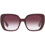 Burberry Kadın Güneş Gözlüğü - Kare Bordo Kemik Çerçeve Mor Degrade Cam %100 Uv Koruma 0Be4371 39798H 52
