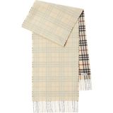 Burberry Reversible Check Krem Rengi Kaşmir Kadın Atkı - Standart
