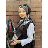 Burberry Şal Siyah Kırmızı Siyah
