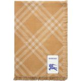 Burberry Wide Check Silk Bej Yün Kadın Atkı - Standart