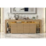 BURC LEDLİ TV ÜNİTESİ 200 CM, Meşe