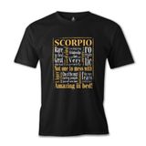 Burç Scorpio Amazing Siyah Erkek T-Shirt