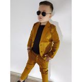 Burçak Butik Erkek Çocuk Pantolon / Ceket / Suprem Tişört 3'lü Kombin - 4 - 5 Yaş - Sarı - Siyah