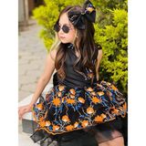 Burçak Butik Tokalı Astarlı Kız Çocuk Çiçek Nakışlı Abiye Elbise ( Bir Beden Büyük Tercih Edilebilir ) - 6 - 7 Yaş - Turuncu