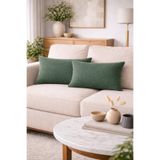 BURCIN HOME 30x50 Haki Kırlent Kılıfı İkili Set Modern Soft Dekoratif Dikdörtgen Koltuk & Yatak Kırlenti