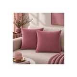 BURCIN HOME Gül Kurusu Kırlent Kılıfı İkili Set Dekoratif Modern Koltuk Kırlenti 45x45 / 50x50 / 40x40