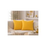 BURCIN HOME Sarı Kırlent Kılıfı İkili Set Dekoratif Modern Koltuk Kırlenti 45x45 / 50x50 / 40x40