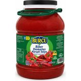 Burcu Biber Domates Karışık Salça 3200 gr (28 Brix) Pet - 3,2 kg