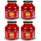 Burcu Ev Tipi Yüksek Kalite Acı Biber Salçası CamPet 3200 gr x 4 Adet - 3,2 kg