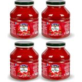 Burcu Ev Tipi Yüksek Kalite Tatlı Biber Salçası CamPet 3200 gr x 4 Adet - 3,2 kg