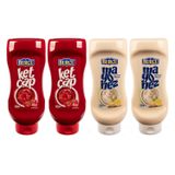 Burcu Ketçap 650g ve Mayonez 550g, 4'lü Karma Paket, Tatlı Ketçap ve Mayonez Seti