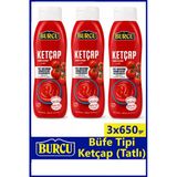 Burcu Ketçap Tatlı Büfe Tipi 650 gr x 3 Adet