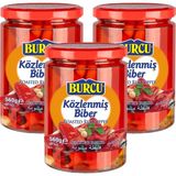 Burcu Közlenmiş Biber 560 Gr Cam X 3 Adet