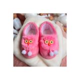 Burcumay Kız Çocuk Hayvan Figürlü Pembe Panduf Kışlık Yumuşak Peluş Ev Ayakkabısı
