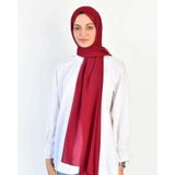 Burden İpek DÜZ ŞİFON Bordo ŞAL
