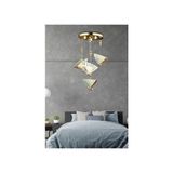 Burenze Elegance Modern Kelebek Tasarım Dörtlü Sarkıt LED Avize Rose Gold Sarı Harika Görsel BURENZE813 - Antrasit - 4