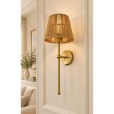 burenze İskandinav Handmade Bohem Tarz Pilli Aplik Kablosuz Aç Kapa Butonlu Eskitme Gold Gövde Kahve İp Şapka