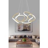 Burenze Ledli Modern Pagani Sarkıt Led Avize Eskitme Gold 45 Cm Büyük Boy