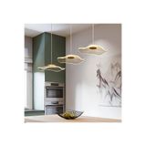 Burenze Luxury Exclusive Üçlü Sıralı Sarkıt Led Avize Jellyfish Gold Sarı Ledli Avize