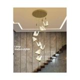 Burenze Luxury Modern Exclusive Sarkıt Kelebek Led Avize 8’Li Gold Sarı Gün Işığı