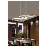Burenze Modern Cayman Sarkıt Led Avize Beyaz Işık Salon Mutfak Oturma Odası Antre Ledli Avize Eskitme Gold