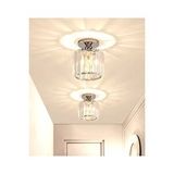 Burenze Modern Crystal Lüks Kristal Taşlı Plafonyer Tavan Avize Gümüş Krom