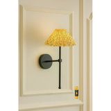 Burenze Modern Flower Pileli Umbrella Çiçek Desenli Abajur Pilli Aplik Aç Kapa Butonlu Kablosuz Aplik Siyah