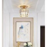 Burenze Modern Lux Plafonyer Kristal Taşlı Avize Gold Sarı Krom krom