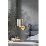 Burenze Modern Luxury Kristal Taşlı Pilli Aplik Eskitme Gold Sarı Tak Çalıştır Harika Görsel