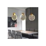 Burenze Modern Luxury Sarkıt Üçlü Dikdörtgen Sıralı Kristal Camlı Led Avize Gold Sarı