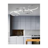 Burenze Modern Massimo Led Avize Plafonyer Tavana Sıfır Hol Antre Salon Oturma Odası Mutfak Avize Krom