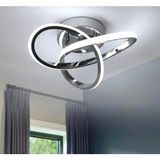 Burenze Modern Plafonyer Tavan LED Avize Krom Beyaz Işık Ledli Avize BURENZE758 - 1