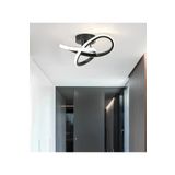 Burenze Modern Plafonyer Tavan Salon Mutfak Oturma Odası Avize Boomerang Led Avize Siyah