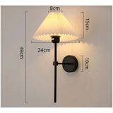 Burenze Modern Tasarım Kablosuz Tak Pilli Aplik Çalıştır Krem Abajur Umbrella Aplik Siyah 1 Adet