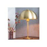 burenze Modern Tasarım Mars Abajur Dekoratif Şık Masa Lambası Eskitme Gold Sarı Metal Gövde