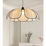 Burenze Modern Tasarım Rose Çiçek Sarkıt Avize Rattan Boheme Salon Oturma Odası Mutfak Avizesi