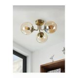 Burenze Modern Tasarım Tavana Sıfır Emma Bal Glop Camlı Avize Salon Mutfak Oturma Odası Avize Eskitme Gold