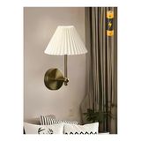 Burenze Modern Tasarım Umbrella Pilli Aplik Pileli Krem Abajur Kablosuz Tak Çalıştır Eskitme Gold Sarı