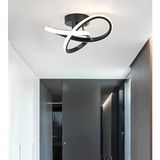 Burenze Modern Tavana Sıfır LED Avize Boomerang Ledli Avize Siyah
