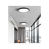 Burenze Modern Tavana Sıfır Led Avize Buz Beyazı Işık Salon Mutfak Oturma Odası Avize Siyah Metal Kasa