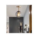 Burenze Modern Tekli Bal Glop Camlı Tavan Salon Oturma Odası Mutfak Hol Antre Avize Eskitme Gold