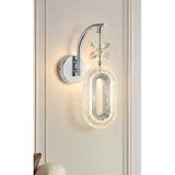 burenze Rachel Pilli Aplik Krom Kaplama Power Led Crystal