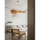 Burenze Rattan Nordic Boheme Tasarım Avize Hasır Ip Avize 1.Sınıf Kalite Naturel Ferahlık Katar - Ahşap