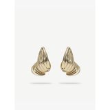 Burgu Detaylı Gold Küpe